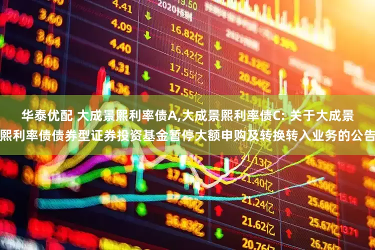 华泰优配 大成景熙利率债A,大成景熙利率债C: 关于大成景熙利率债债券型证券投资基金暂停大额申购及转换转入业务的公告